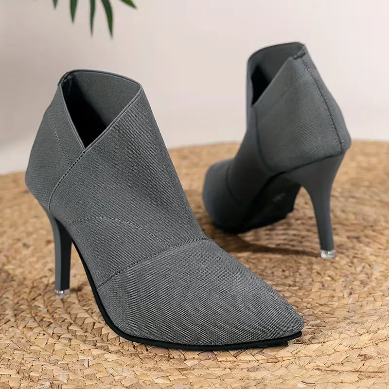 Stiletto ankle boots with high heels