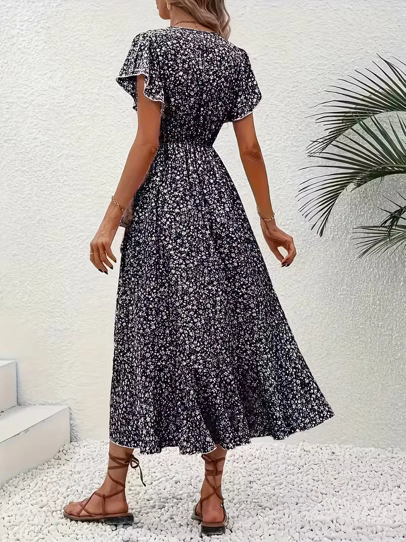 Wrap Dress with Flowers