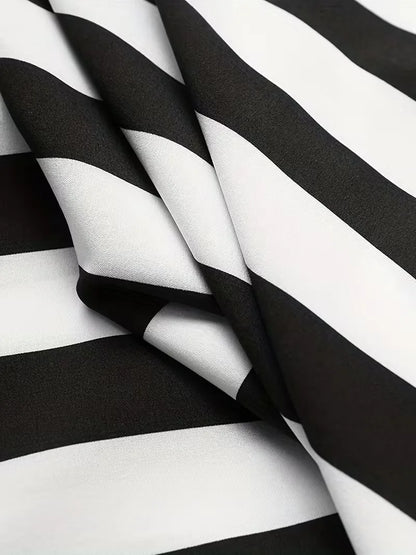 Short Sleeve Shirt with Vertical Stripes