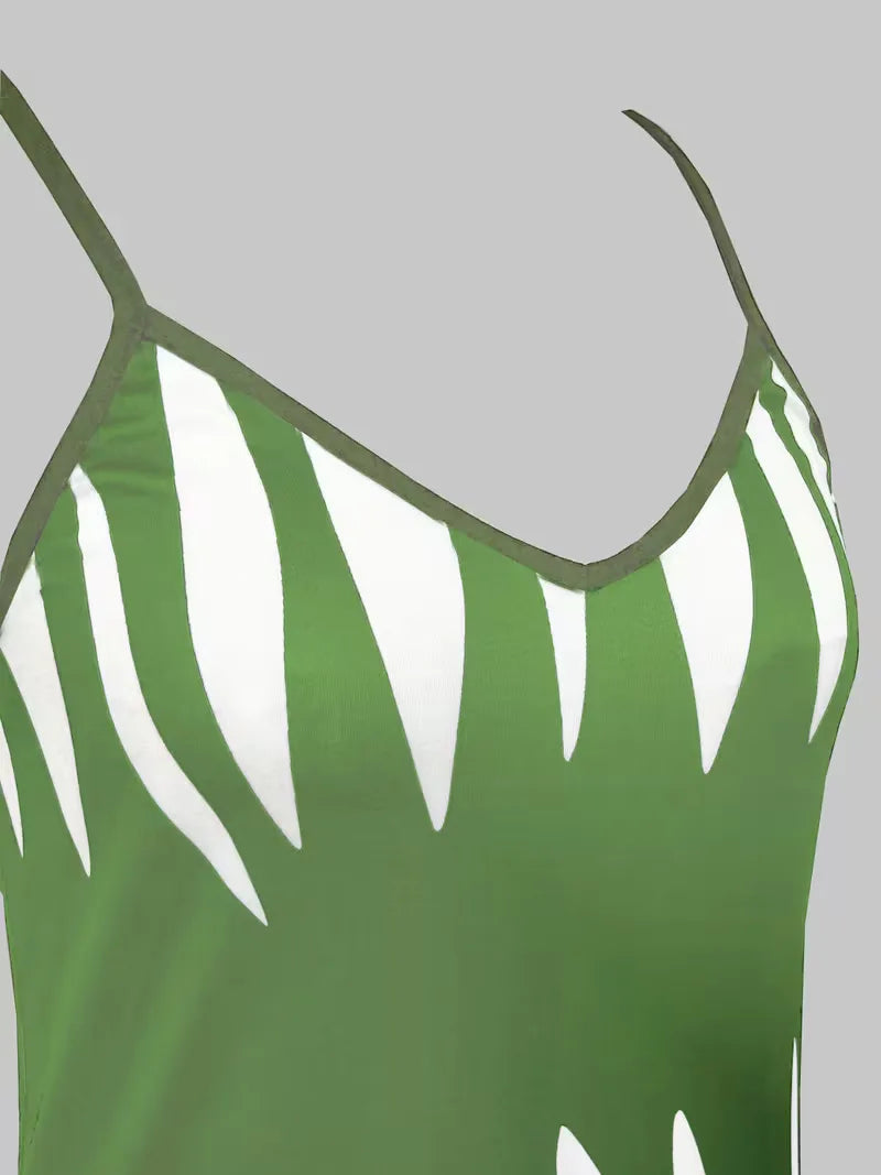 A-line dress with spaghetti straps