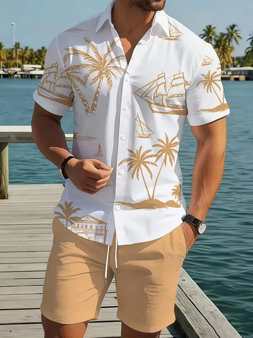 Set with Tropical Print
