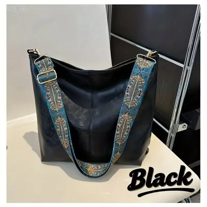 Shoulder Bag with Colourful Strap