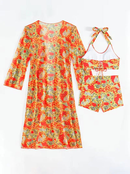 Cover-up with Halter Neck and Shorts
