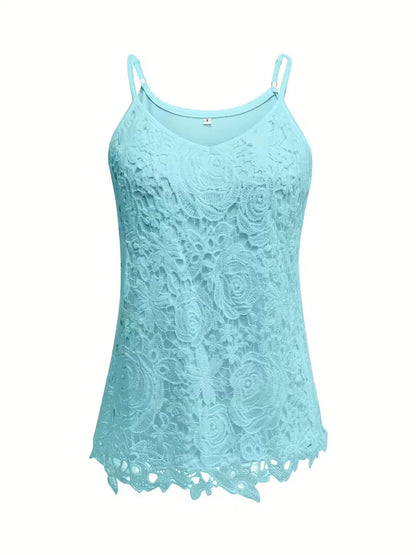 lace tank top with V-neck