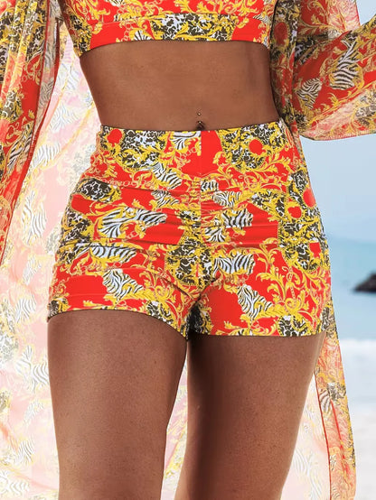 Cover-up with Halter Neck and Shorts