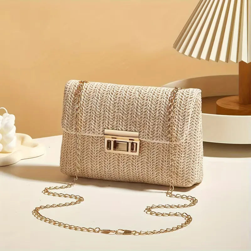 Shoulder Bag with Golden Chain