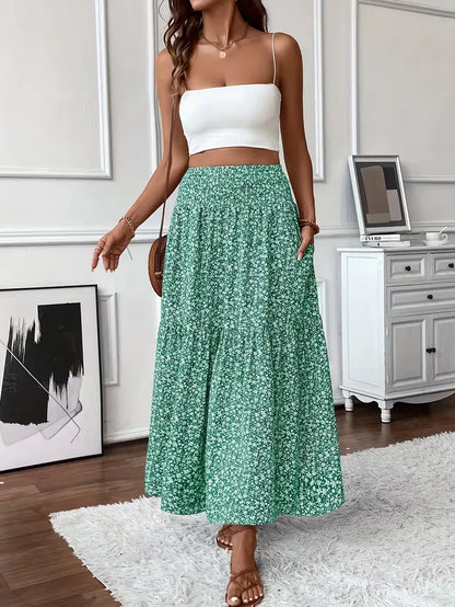 A-line Skirt with Smock Waistband