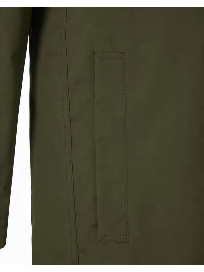 Slim fit trench coat with pocket detail
