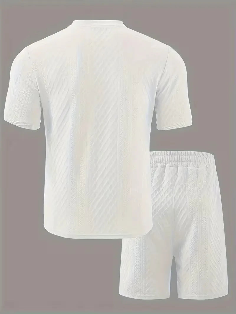 Summer Clothing Set with Jacquard Pattern