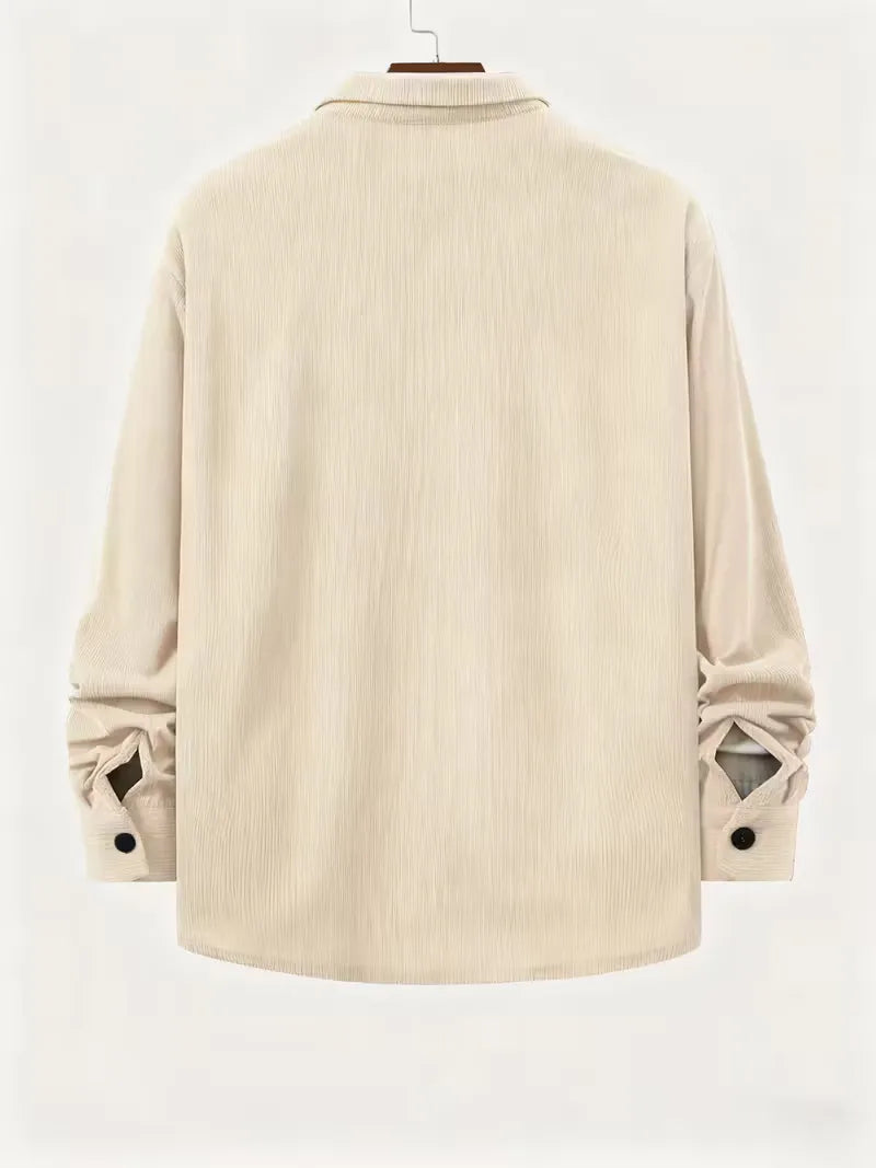 Casual shirt with ribbed texture