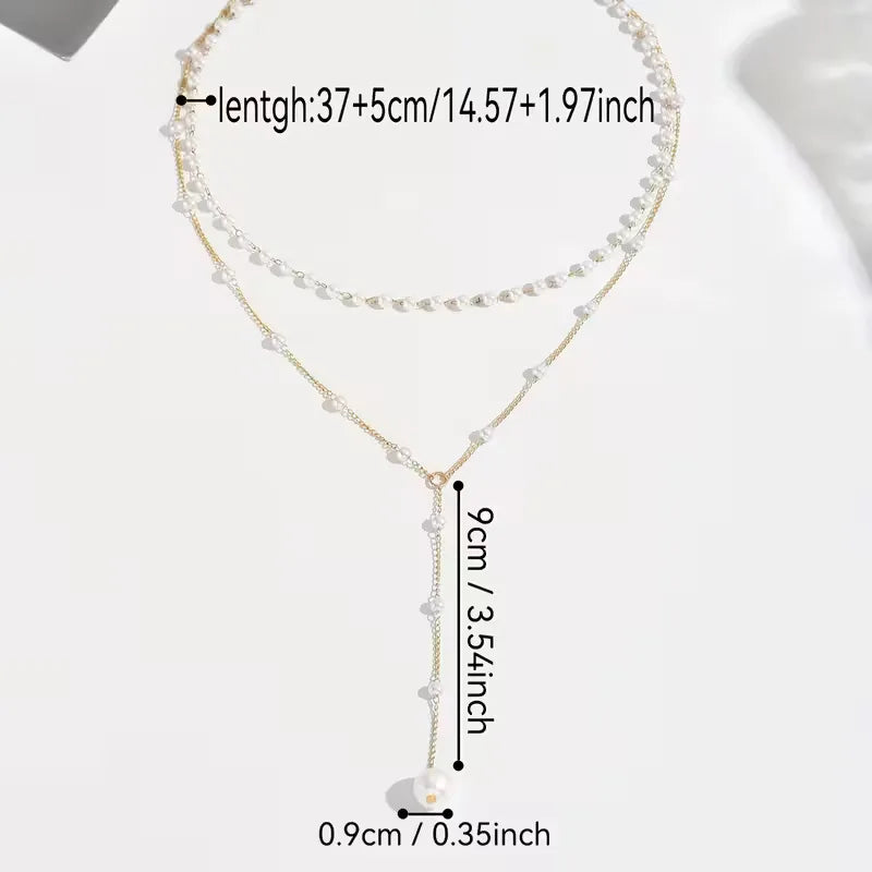 Necklace with Faux Pearls