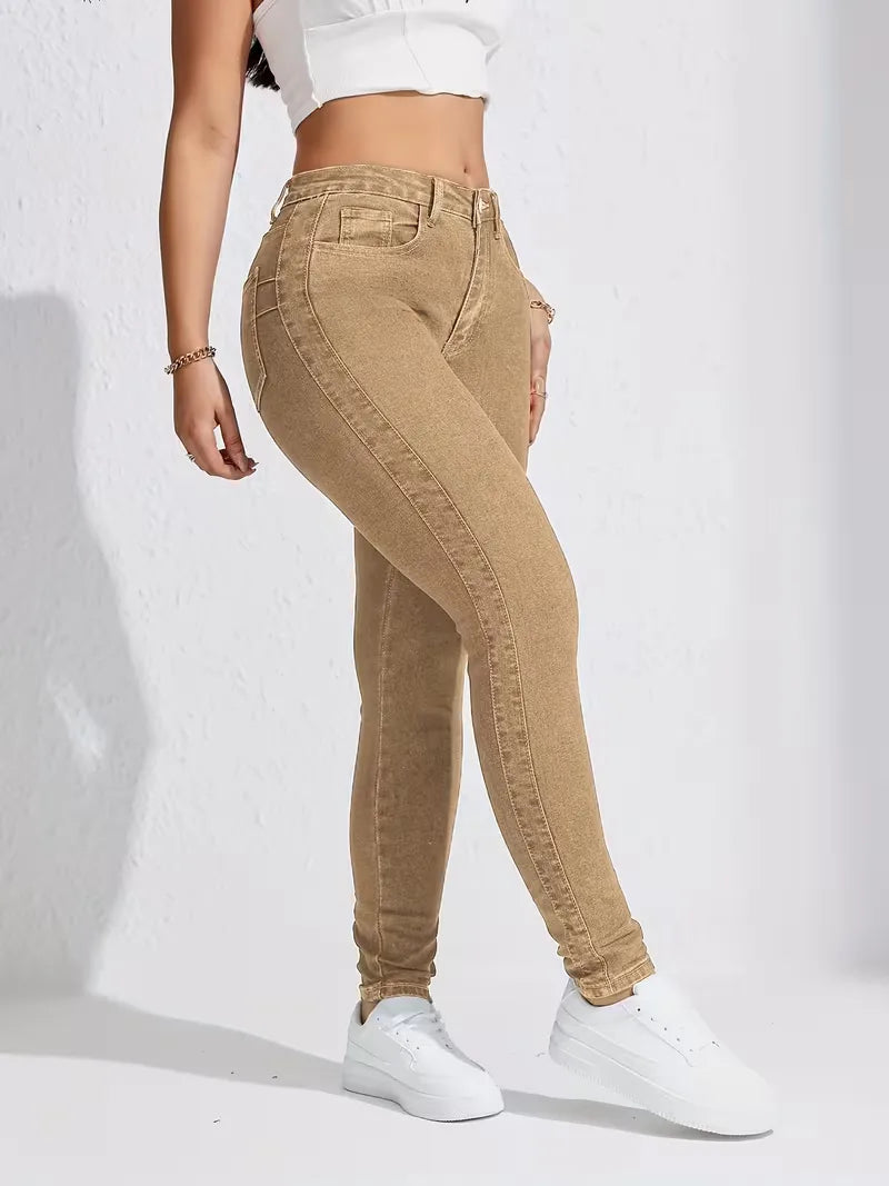 Skinny jeans with high waist