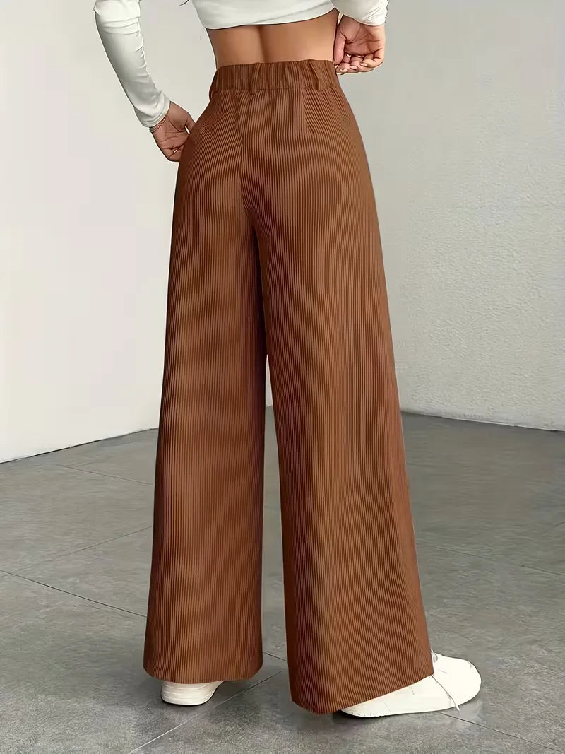 Wide Leg Trousers with High Waist