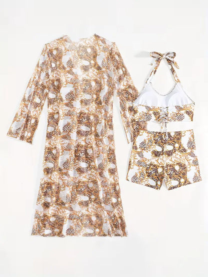 Cover-up with Halter Neck and Shorts
