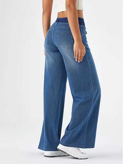 Wide leg jeans with high waist