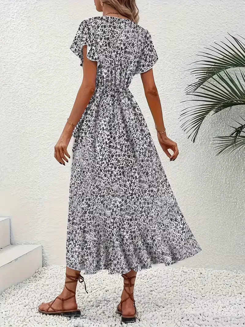 Wrap Dress with Flowers