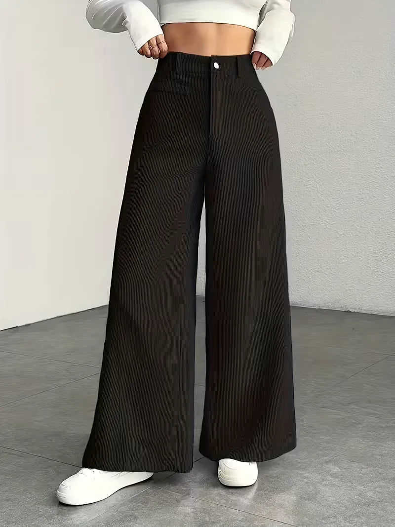 Wide Leg Trousers with High Waist