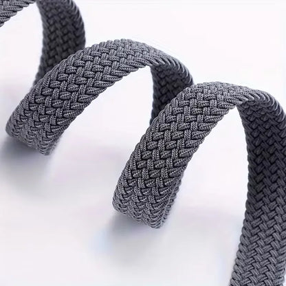 Wide belt with braided texture
