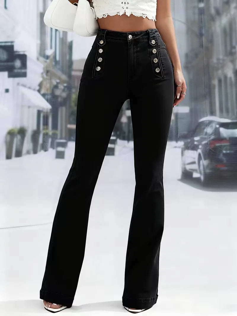 Flared jeans with high waist