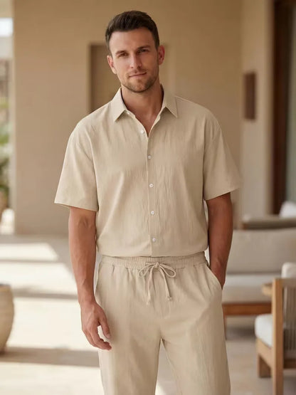 Short Sleeve Shirt with Long Trousers