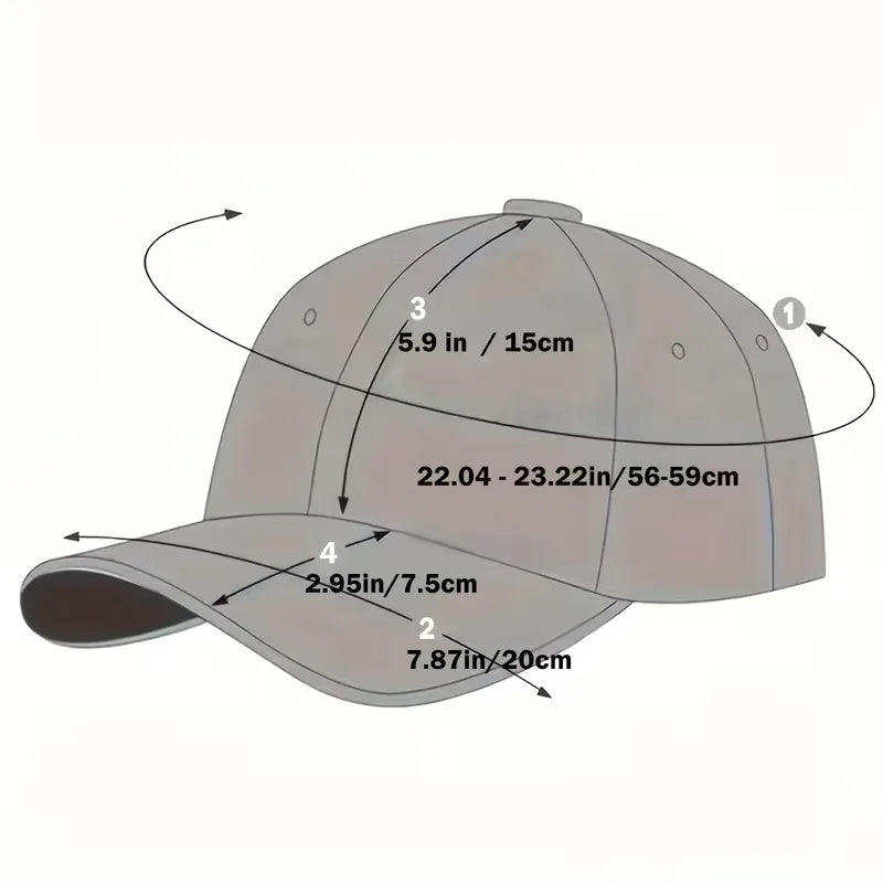 Baseball Cap with Daisy Embroidery