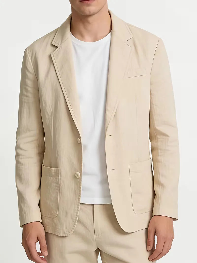 Blazer with Notched Lapel