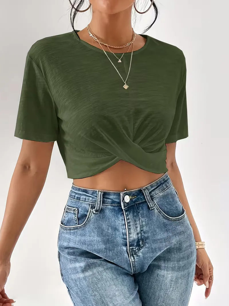 T-shirt with twist detail