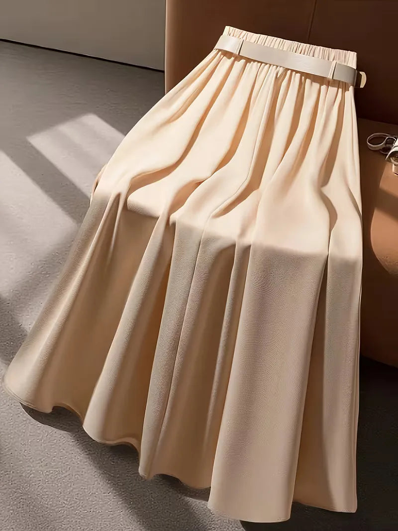 Pleated Skirt with High Waist