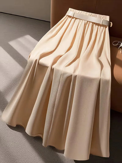Pleated Skirt with High Waist
