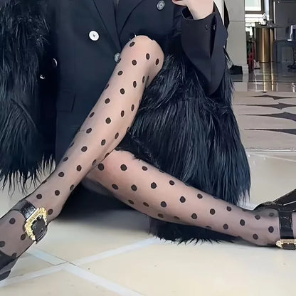 Polka Dot Pattern Tights