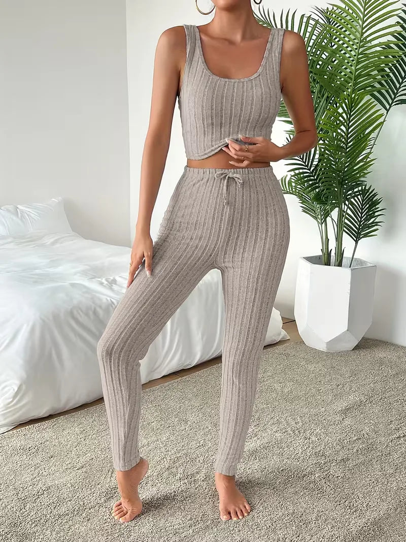 Three-piece set with cardigan