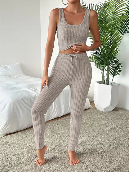 Three-piece set with cardigan