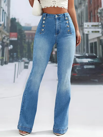 Flared jeans with high waist