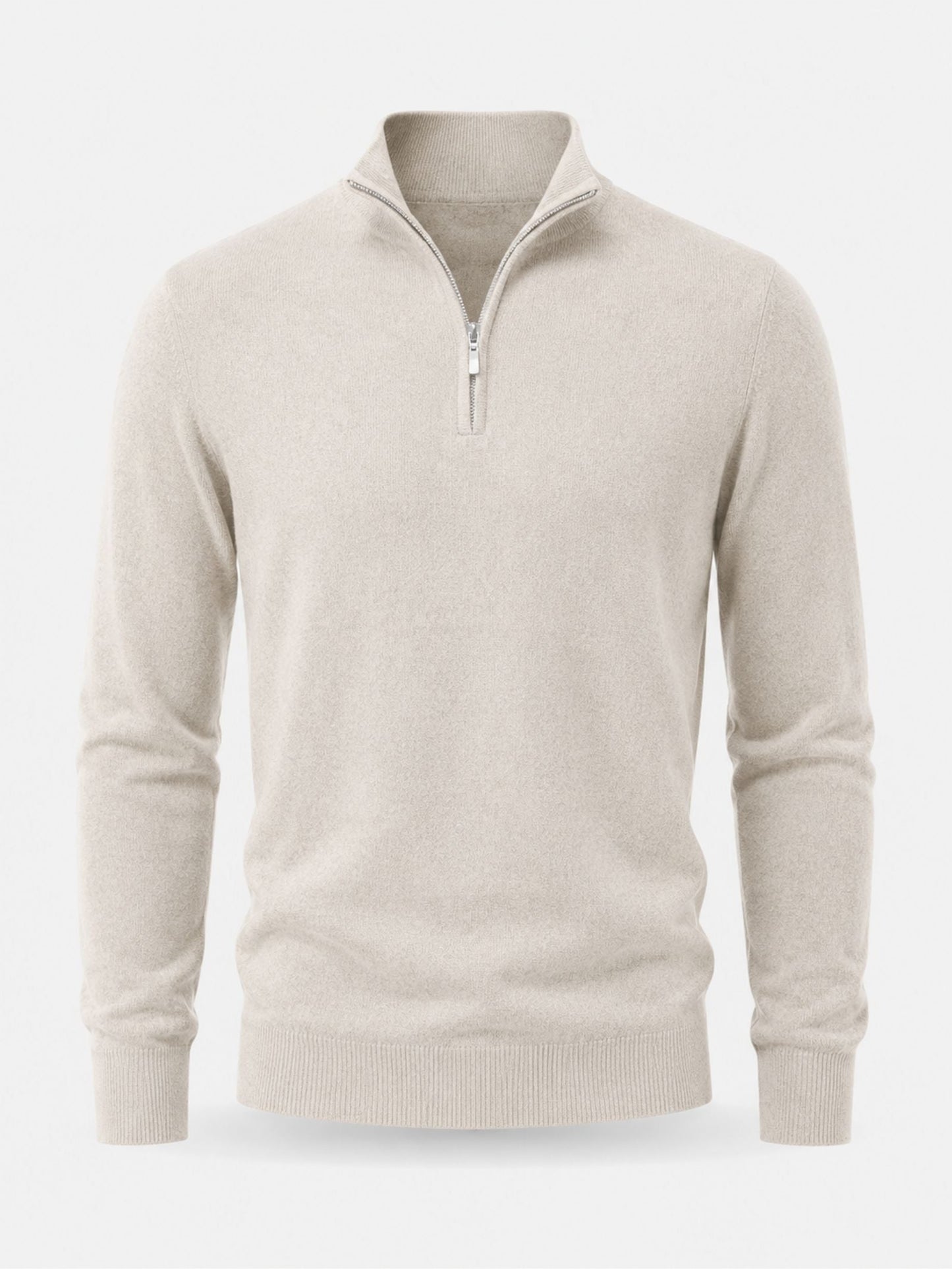 Hugo Merino Wool Men's V-Neck Jumper with Zip