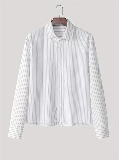 Casual shirt with vertical stripes