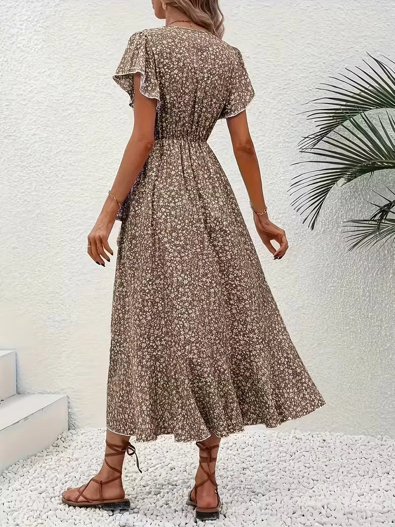 Wrap Dress with Flowers
