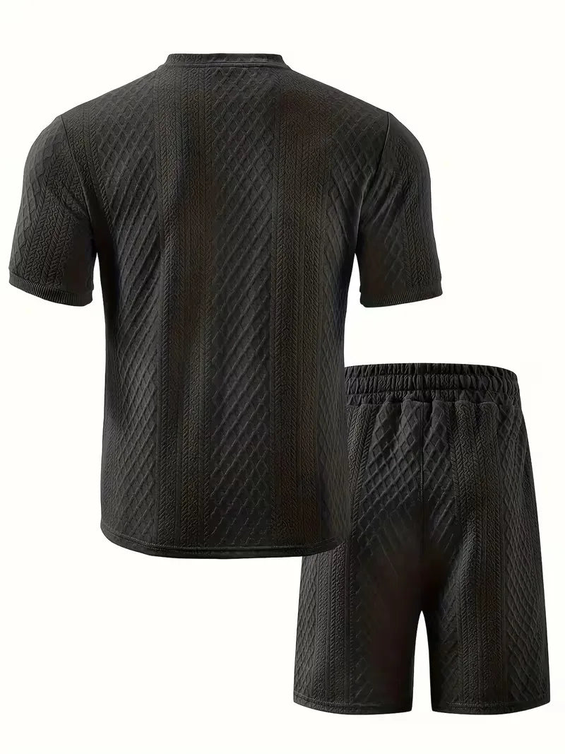 Summer Clothing Set with Jacquard Pattern