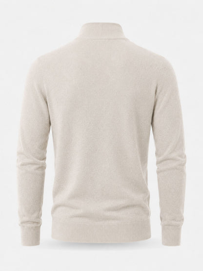 Hugo Merino Wool Men's V-Neck Jumper with Zip
