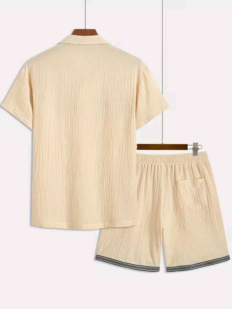 Men's Summer Clothing Set with Short Sleeves