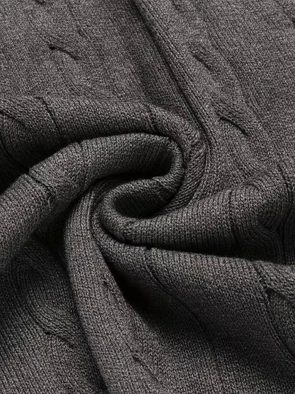 Sleeveless Knitted Waistcoat with V-Neck