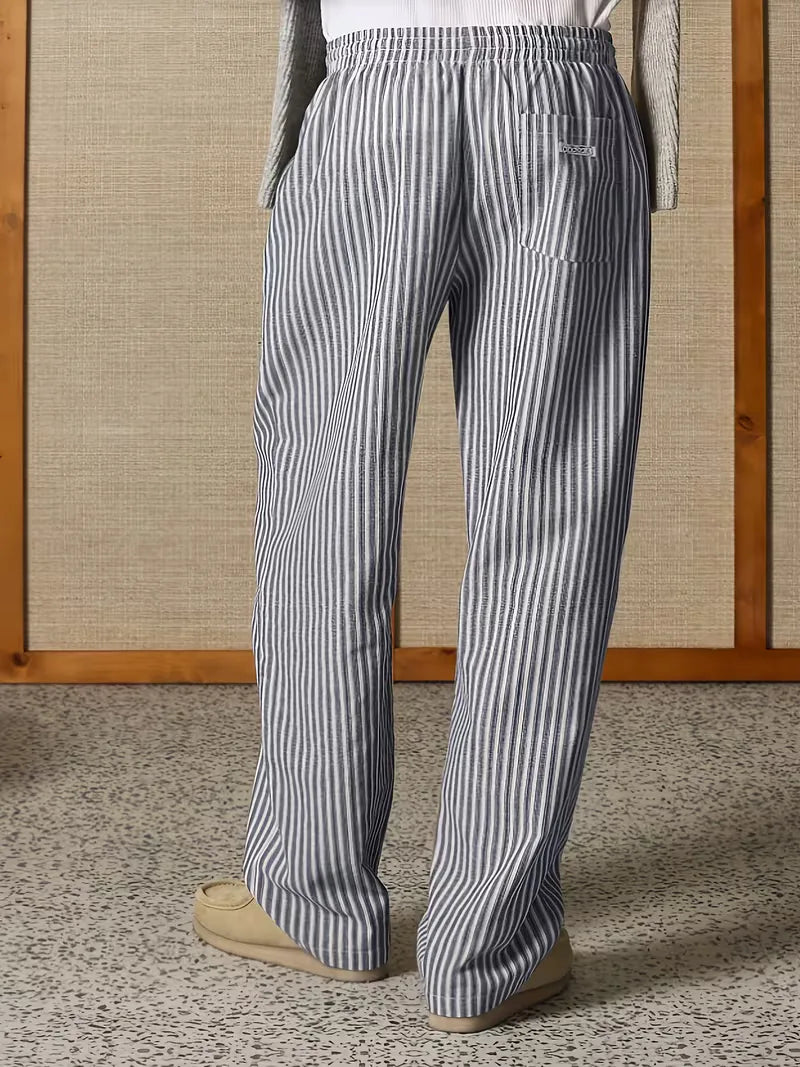 Striped joggers with a wide fit