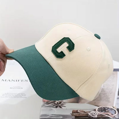 Cap with Colour Block and Large C