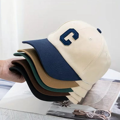 Cap with Colour Block and Large C