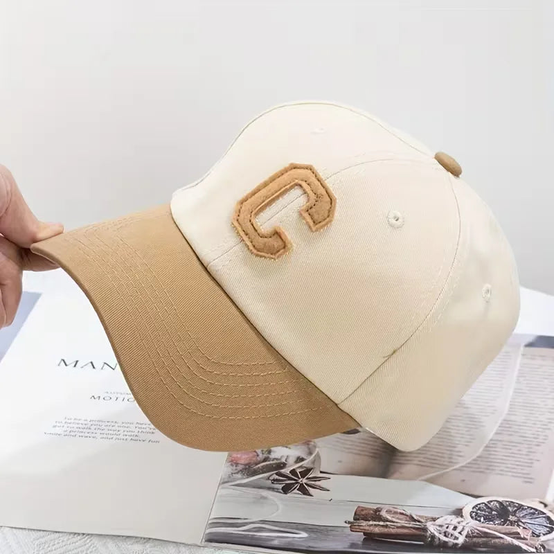 Cap with Colour Block and Large C