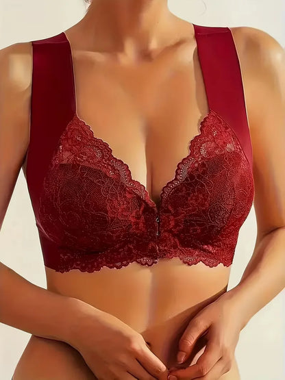 Lace Bra with Front Closure