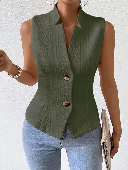 Waistcoat with V-neck and Buttons