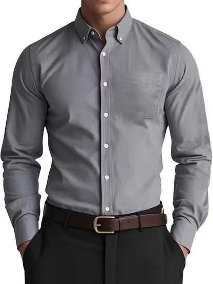 Casual shirt with mandarin collar