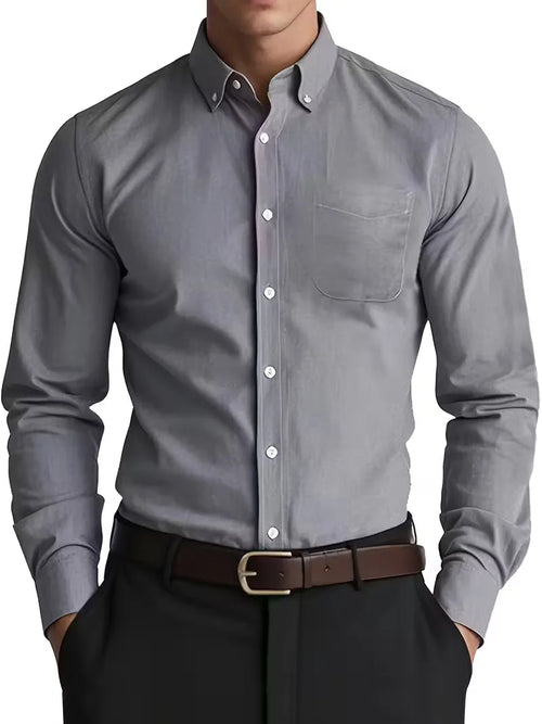 Casual shirt with mandarin collar