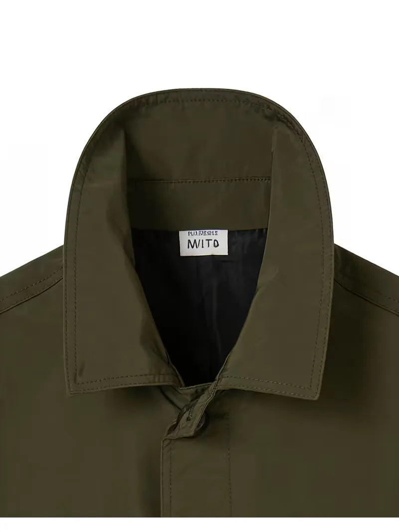 Slim fit trench coat with pocket detail