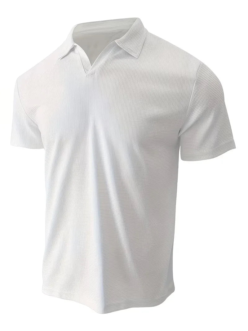 Polo with Short Sleeves and V-Neck